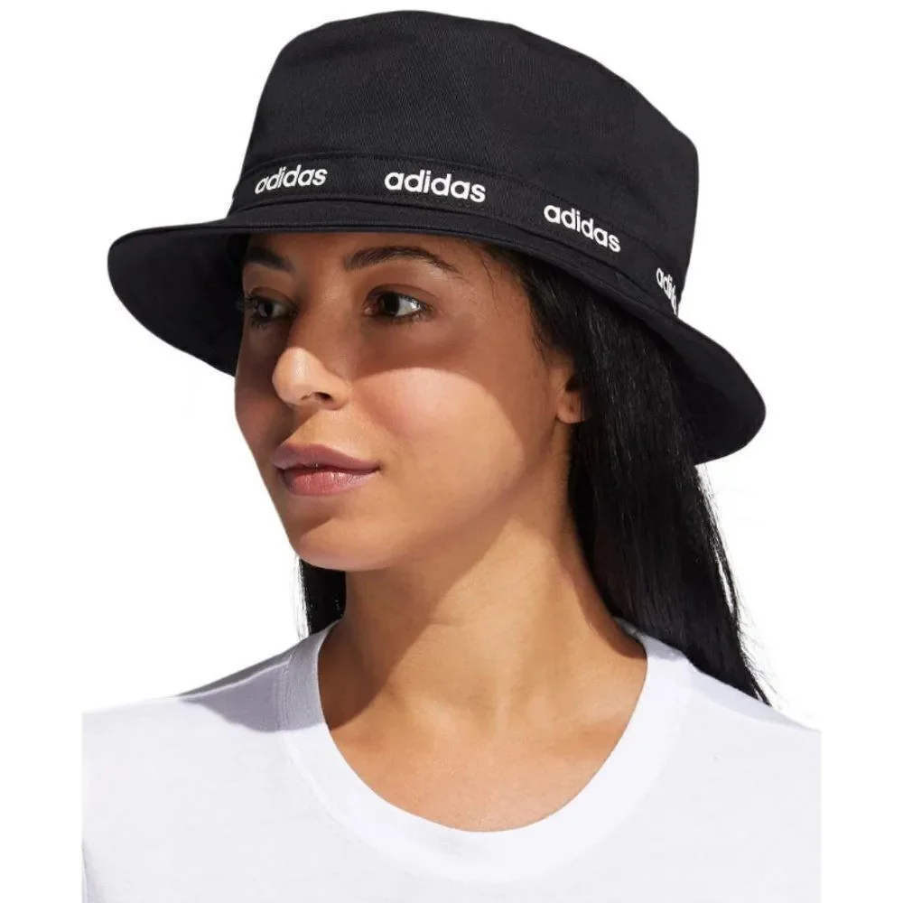 adidas Women's Black Cotton Essentials Bucket Hat Size OS